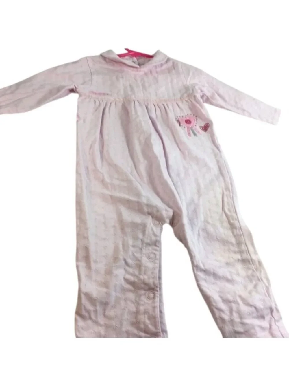 Carters Baby Girl Body Suit Long Sleeve Snap Legs/Back Pink Size 18M